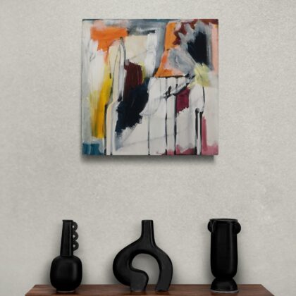 The Kid In The Rain #4 - Original 12"x12" Canvas