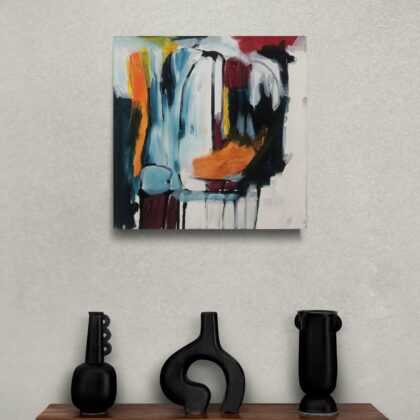 The Kid In The Rain #5 - Original 12"x12" Canvas