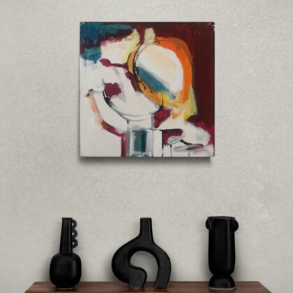 The Kid In The Rain #6 - Original 12"x12" Canvas