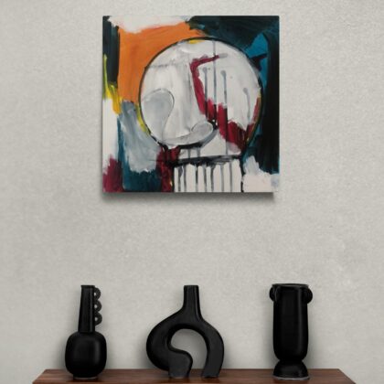 The Kid In The Rain #7 - Original 12"x12" Canvas