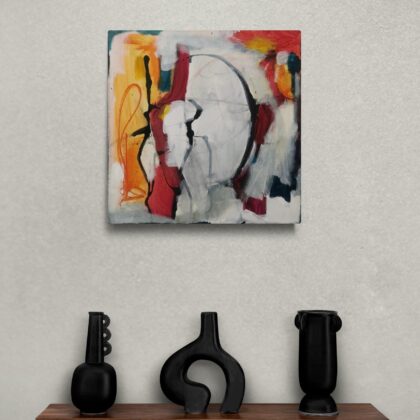 The Kid In The Rain #9 - Original 12"x12" Canvas